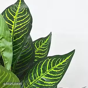 Artificial Natural Looking 26 Leaves Snack Rabbur Plant Artificial Fake Tree | Ornamental Plant for Interior | Indoor Tropical Plant for Home/Shop/Office Decor/Gifting Artificial Plant Without Pot (70 cm, Green Tree)